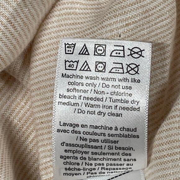 UNTUCKit Hudelot Slim Fit 100% Linen Button-Down Shirt L Orange Microstripe - Picture 10 of 10